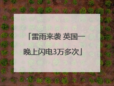 雷雨来袭 英国一晚上闪电3万多次