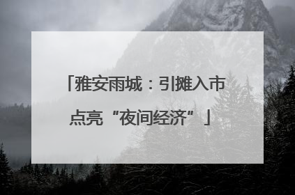 雅安雨城：引摊入市 点亮“夜间经济”