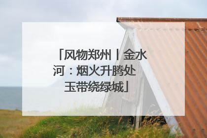 风物郑州丨金水河：烟火升腾处 玉带绕绿城