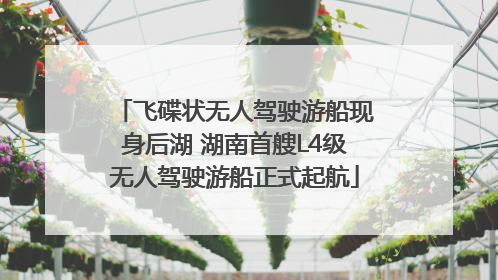飞碟状无人驾驶游船现身后湖 湖南首艘L4级无人驾驶游船正式起航