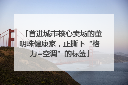 首进城市核心卖场的董明珠健康家，正撕下“格力=空调”的标签
