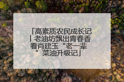 高素质农民成长记丨老油坊飘出青春香 看肖建玉“老一辈”菜油升级记