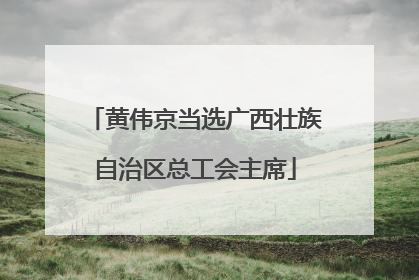 黄伟京当选广西壮族自治区总工会主席