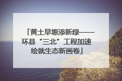 黄土旱塬添新绿——环县“三北”工程加速绘就生态新画卷