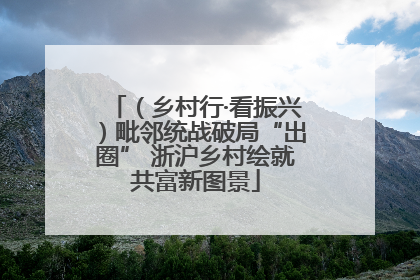 （乡村行·看振兴）毗邻统战破局“出圈” 浙沪乡村绘就共富新图景