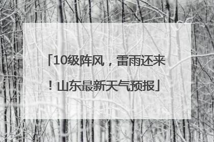 10级阵风，雷雨还来！山东最新天气预报