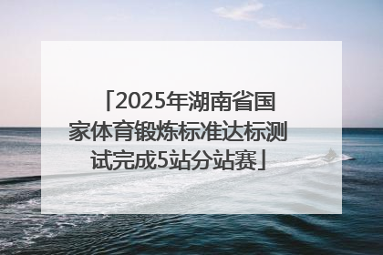 2025年湖南省国家体育锻炼标准达标测试完成5站分站赛