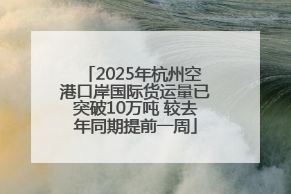2025年杭州空港口岸国际货运量已突破10万吨 较去年同期提前一周