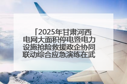 2025年甘肃河西电网大面积停电暨电力设施抢险救援政企协同联动综合应急演练在武威成功举行