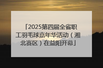 2025第四届全省职工羽毛球嘉年华活动（湘北赛区）在益阳开幕