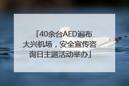 40余台AED遍布大兴机场，安全宣传咨询日主题活动举办