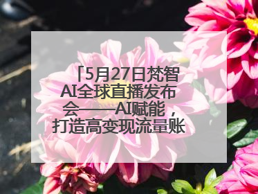 5月27日梵智AI全球直播发布会——AI赋能，打造高变现流量账号的全新纪元