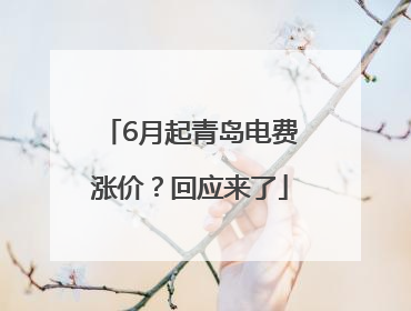 6月起青岛电费涨价？回应来了