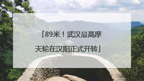 89米！武汉最高摩天轮在汉阳正式开转