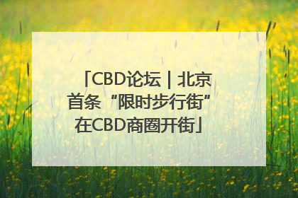 CBD论坛｜北京首条“限时步行街”在CBD商圈开街