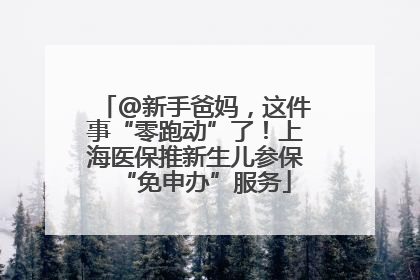 @新手爸妈，这件事“零跑动”了！上海医保推新生儿参保“免申办”服务